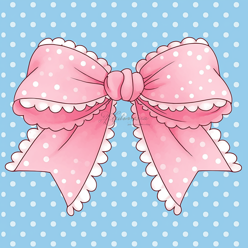 Pink Scallop Bow