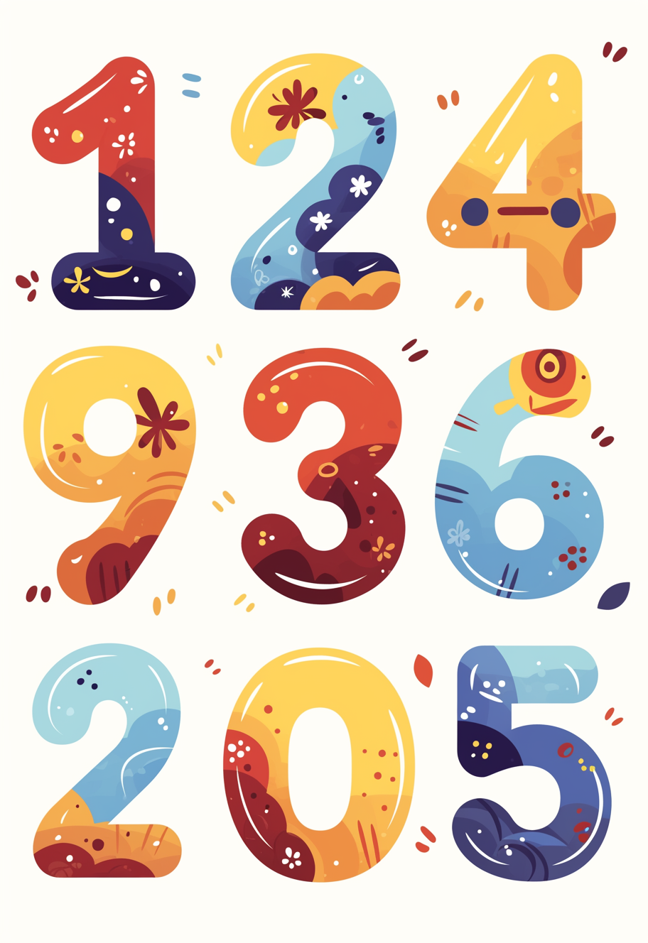 Vibrant Glyph Figures