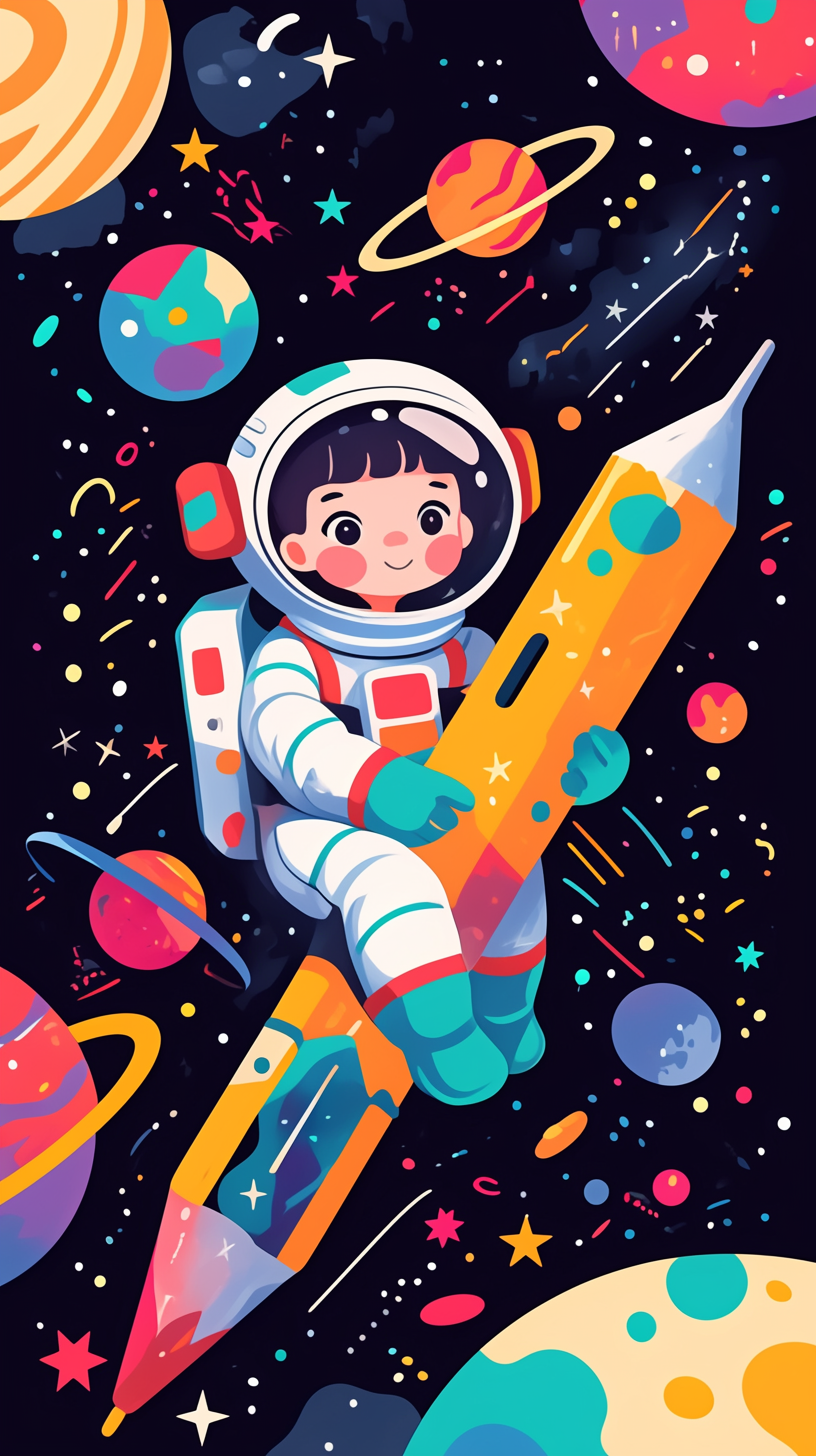 Joyful Pencil Rocket