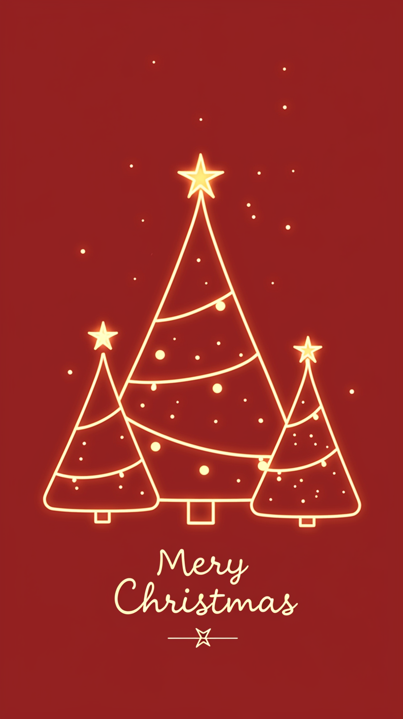 Glowing Christmas Trees