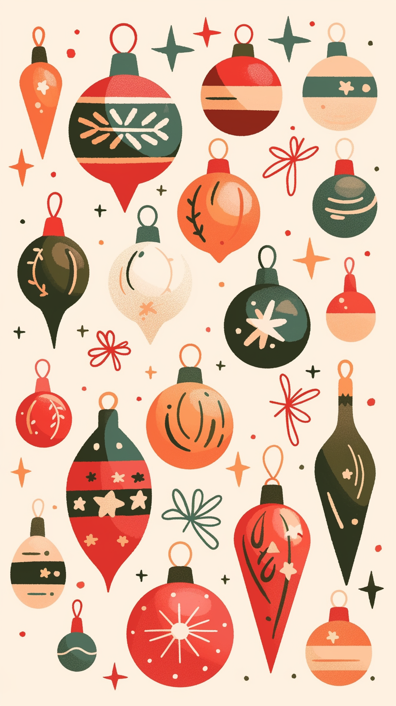 Warm Tone Ornament Scatter