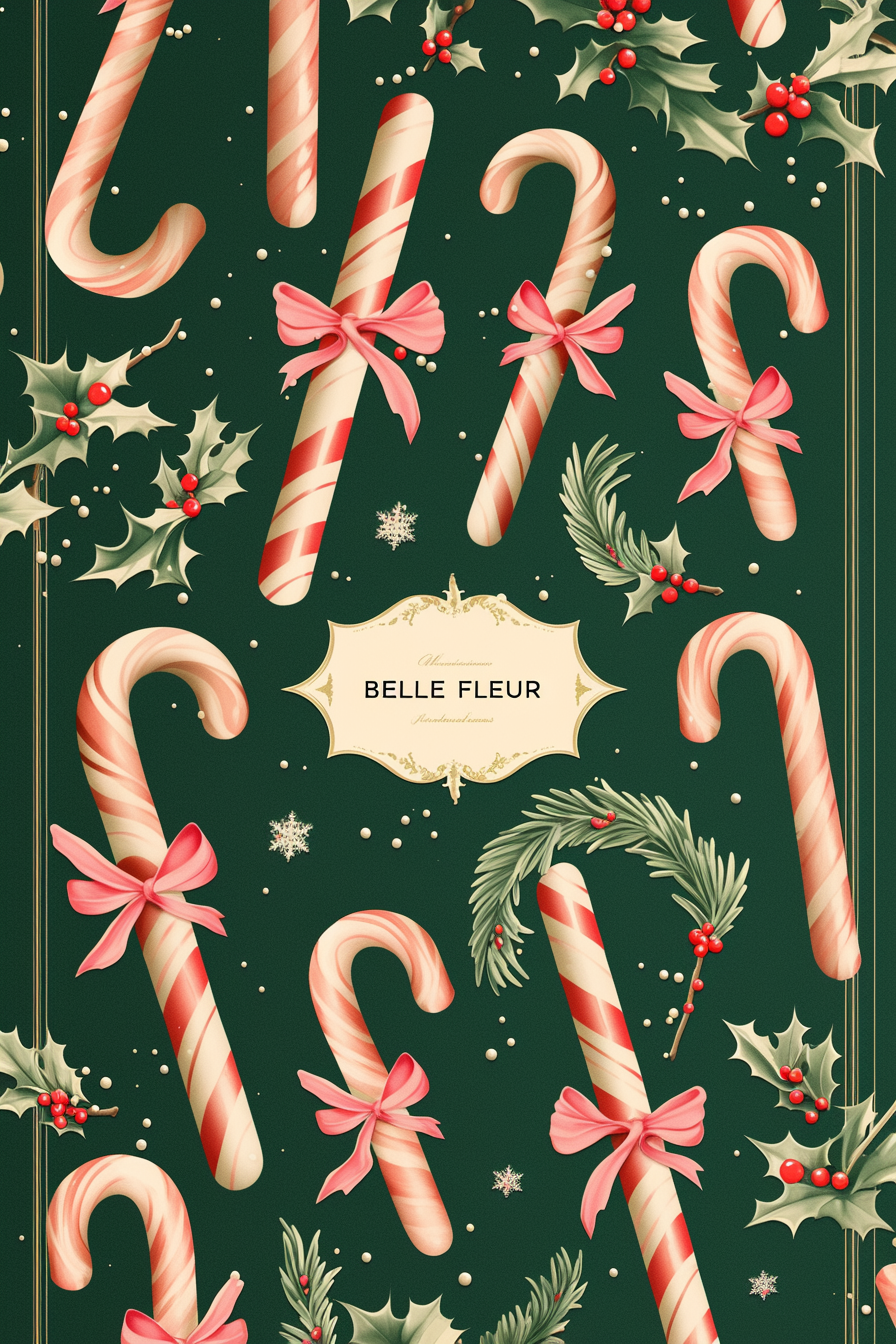 Candy Cane Bow Garland