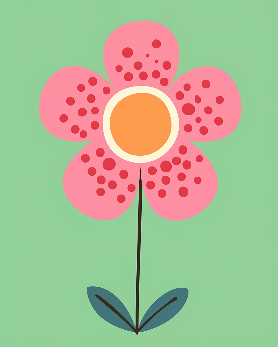 Dotted Pink Bloom