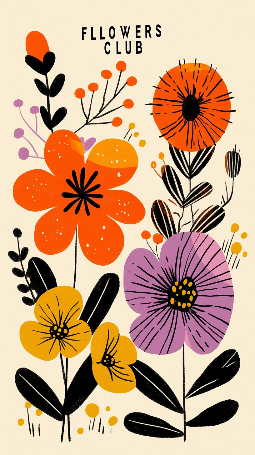 Orange Purple Bloom