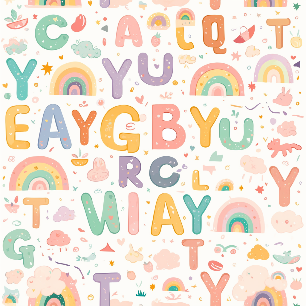 Playful Rainbow Letters