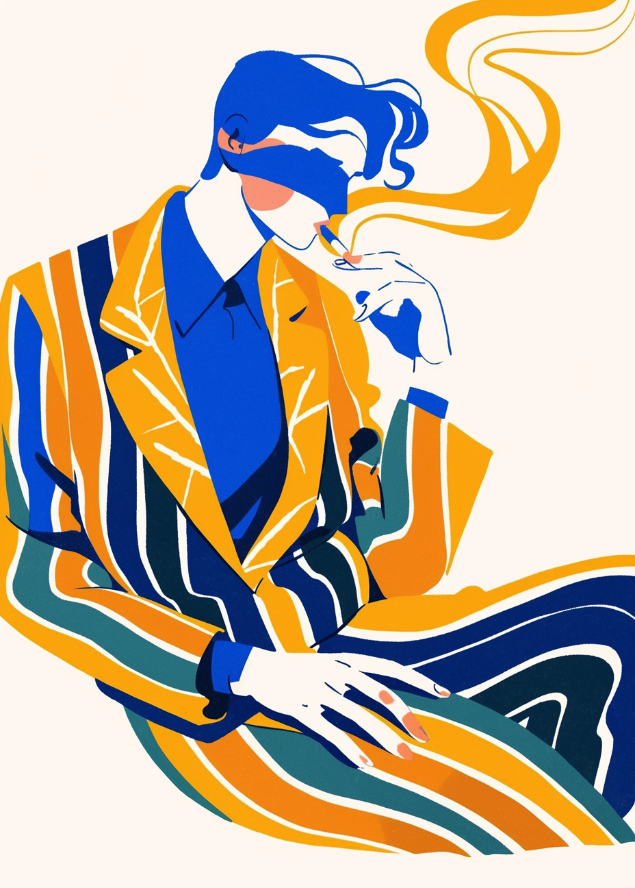 Blue Figure Smoke