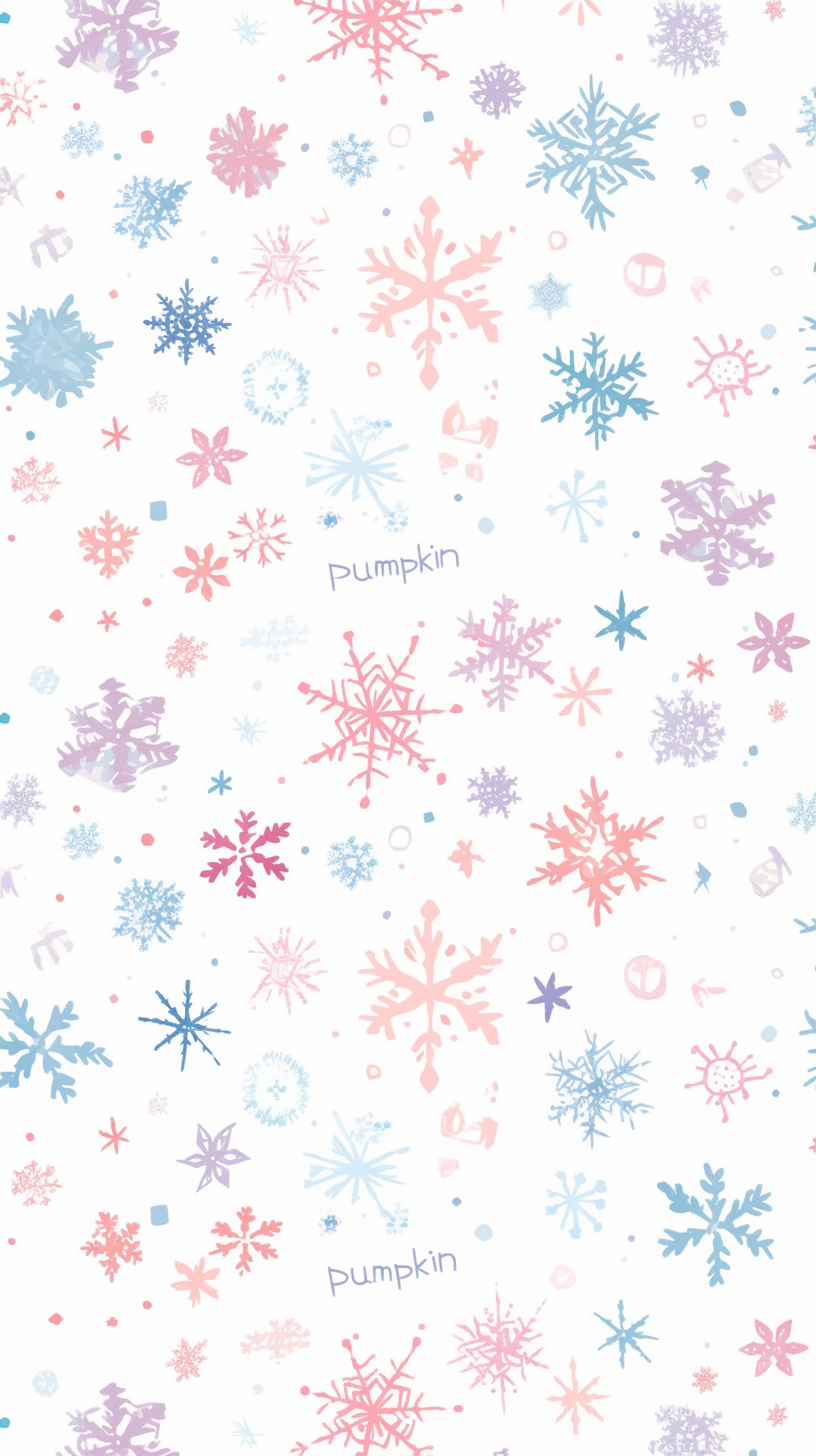 Pastel Snowflake Scatter