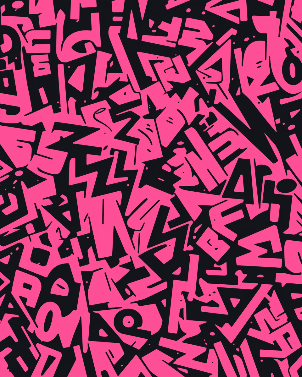 Bold Pink Letter Chaos