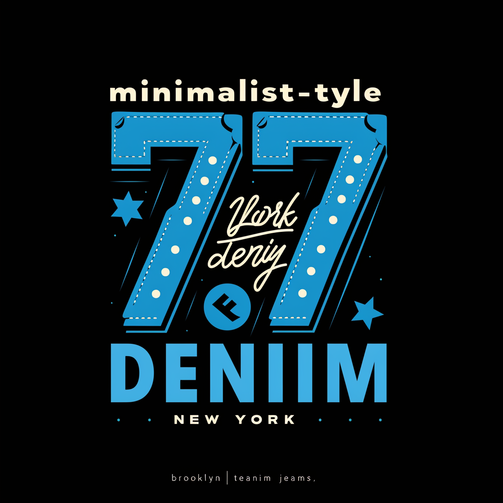 Bold Denim Numerals