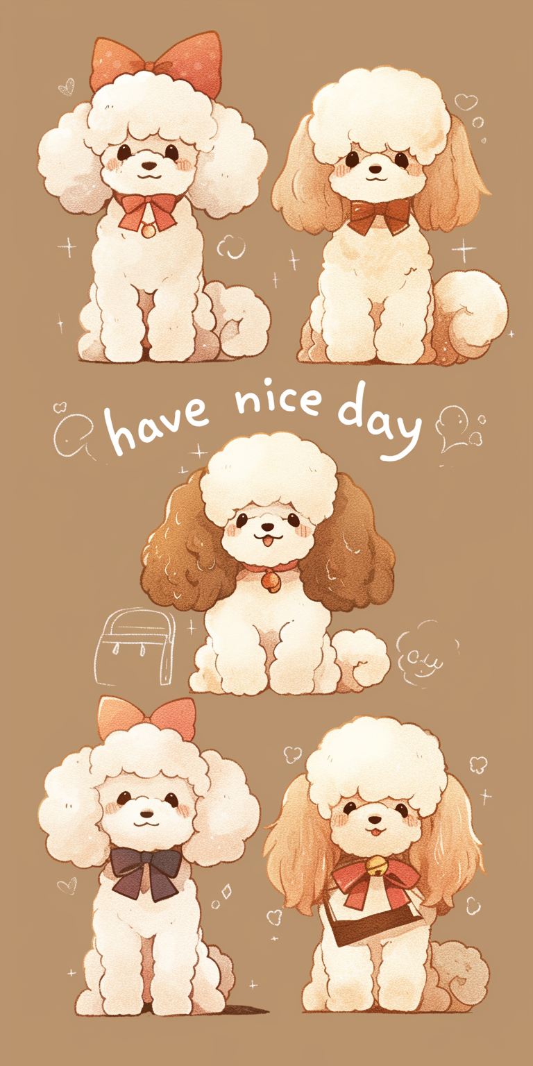 Vintage Poodle Charm