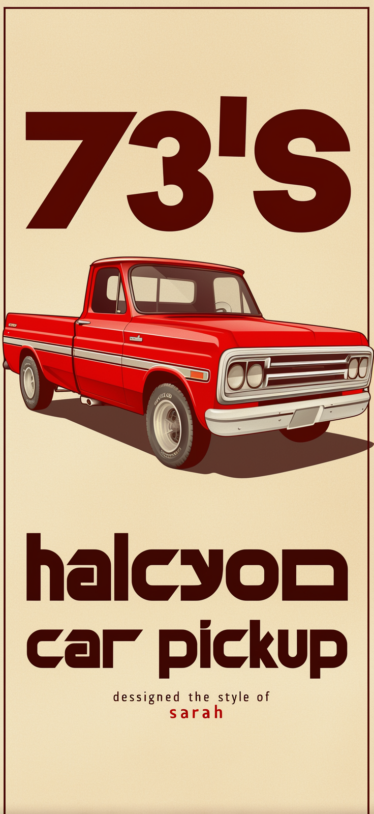 Red Pickup Vintage