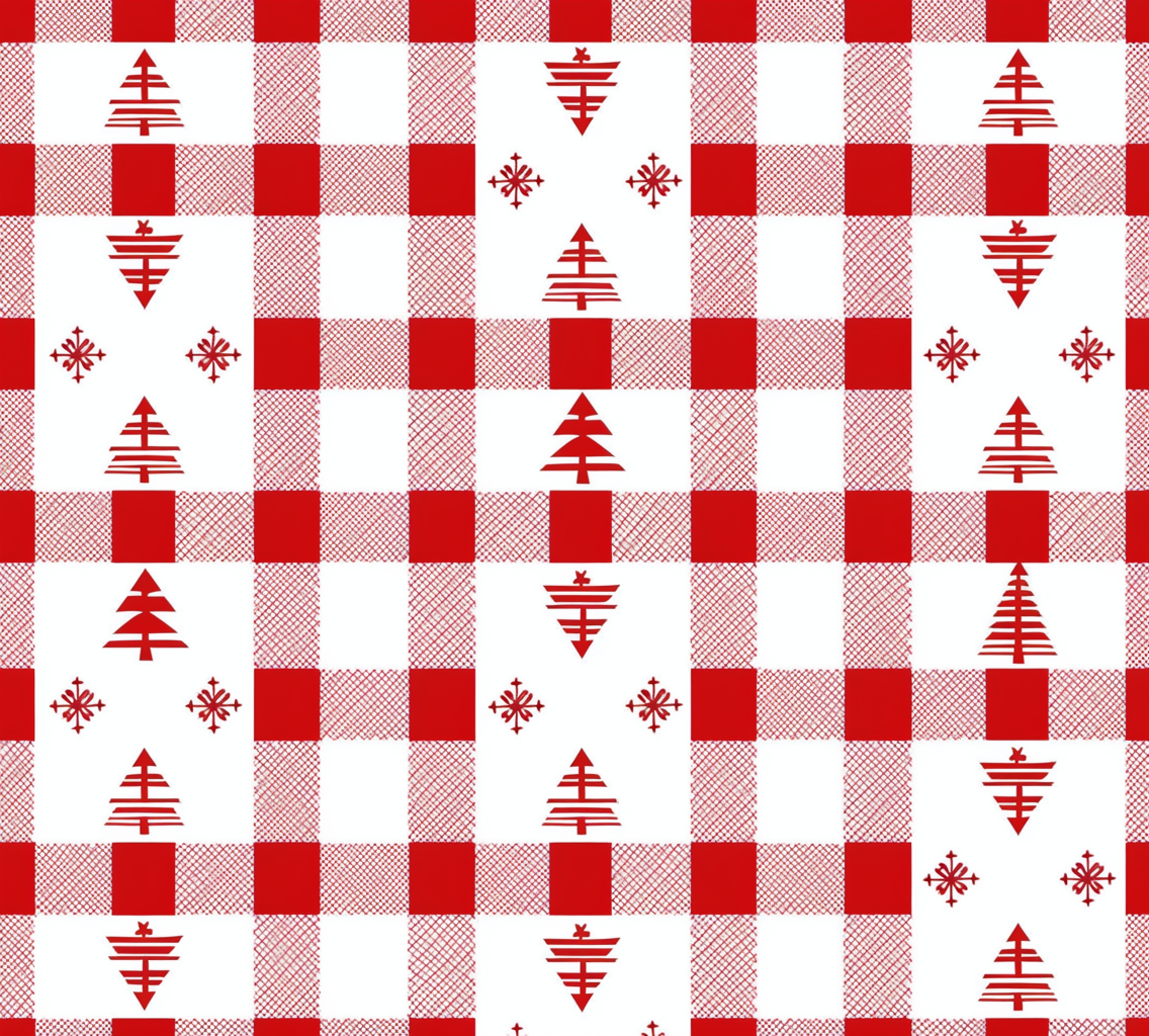 Red Plaid Christmas Trees
