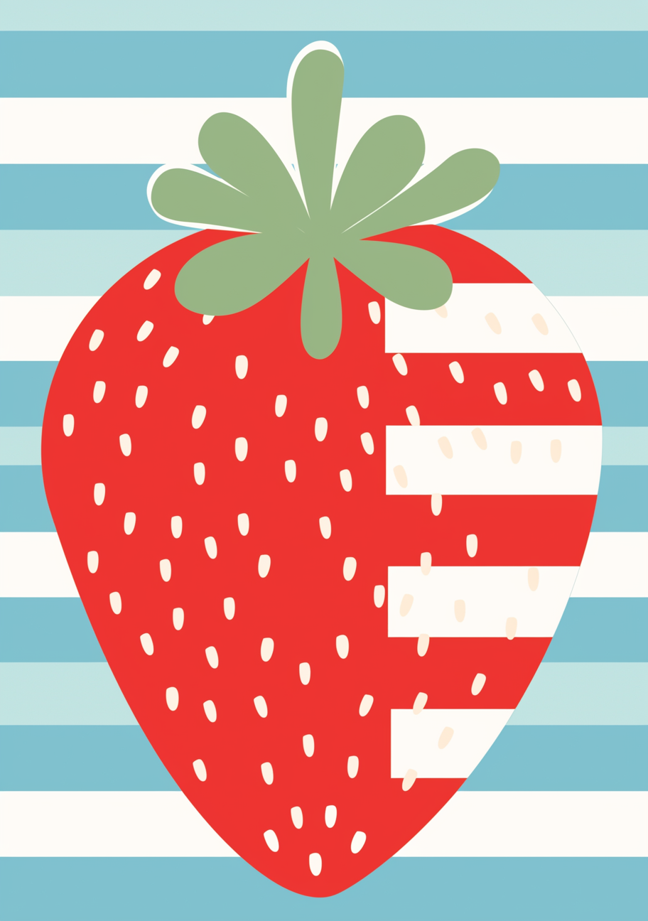 Striped Strawberry Slice